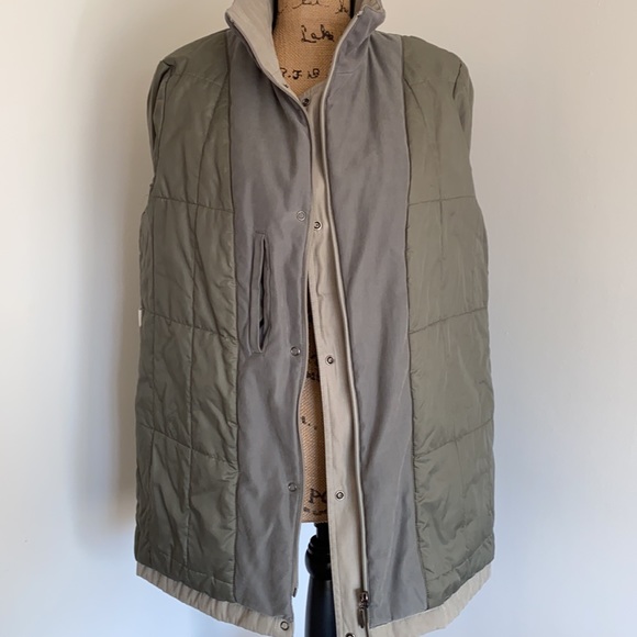 Gallery Light Olive Greenish Color Full Zip Snaps Coat Jacket Size L ? - Picture 5 of 7